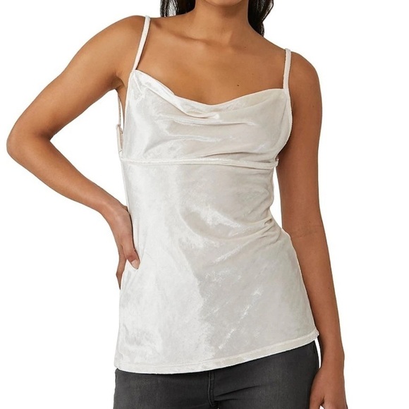 𝅺FREE People All Night Velvet Tunic /Champagne - Picture 1 of 7